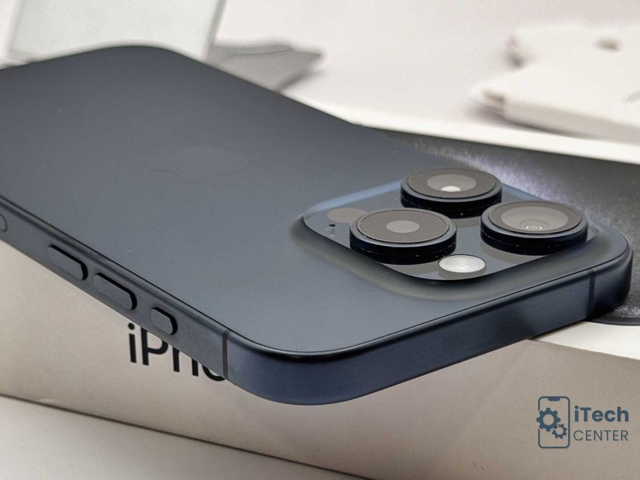 iPhone 15 Pro, 128GB, Blue, 100% батерия, КАТО НОВ, 1г. ГАРАНЦИЯ!