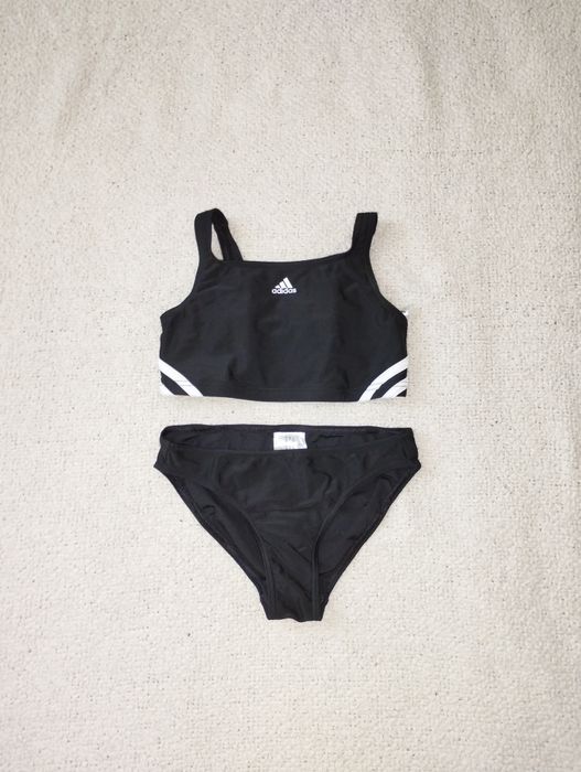 Бански 2 части за момиче Adidas е.140, черен