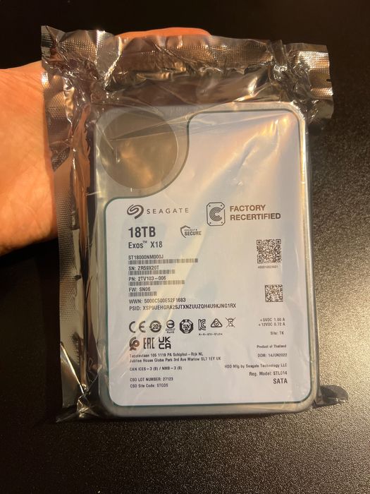 Hard Seagate 18tb Exos x18