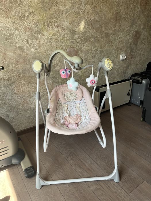 CANGAROO Електрическа люлка - шезлонг SWING STAR РОЗОВ