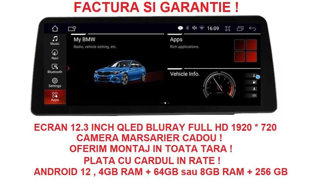 Navigatie BMW Seria 7 F01 2009 - 2015 Ecran 12.3 inch QLED Full HD Nou