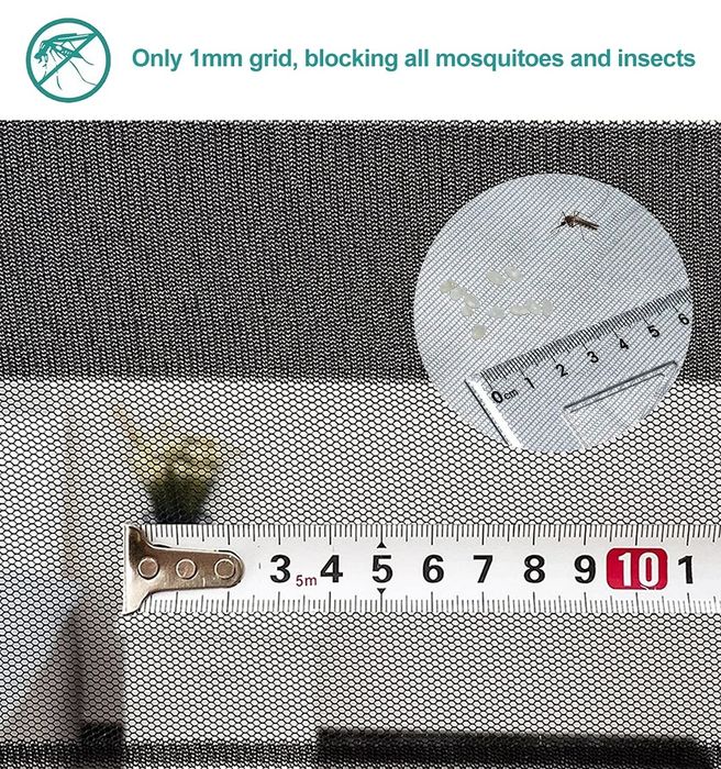 Plasă magnetică pentru ușă, 140x210cm, perdea anti-țânțari neagră ultr