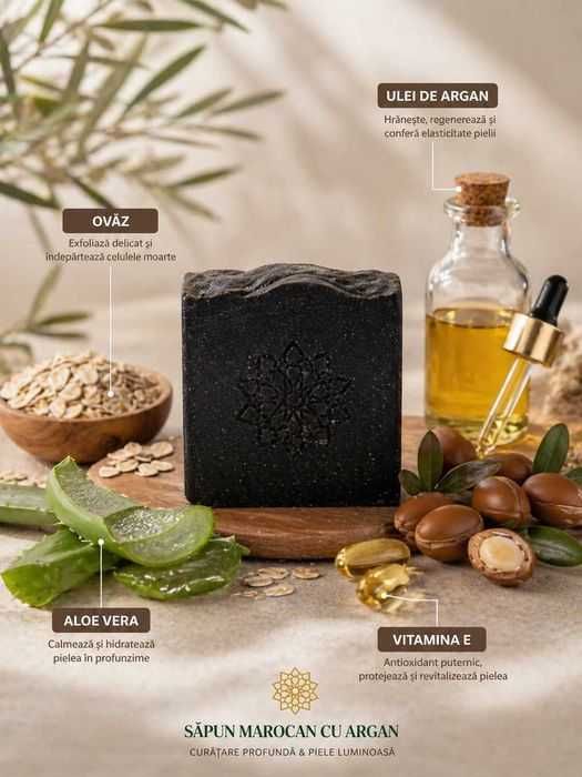 săpun natural de argan  50 lei