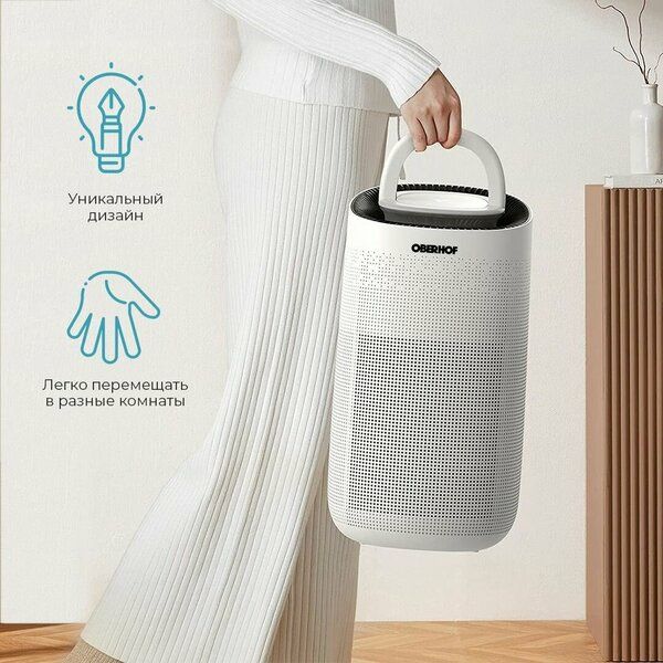 Очиститель воздуха Ozeanbrise D-08, угольный фильтр, HEPA - фильтр, фо