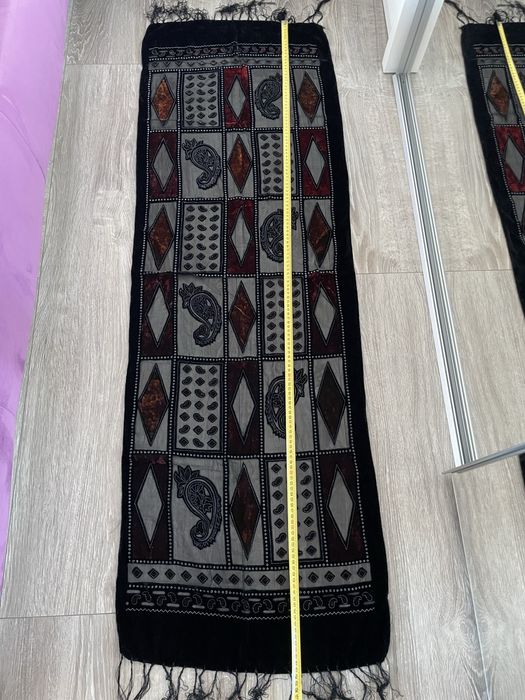 Eșarfă-batic cu inserții de catifea
