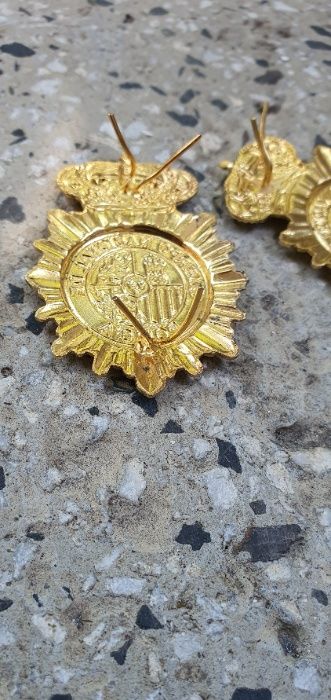 Оригинална Месингова Кокарда, Значка на Испанската полиция.