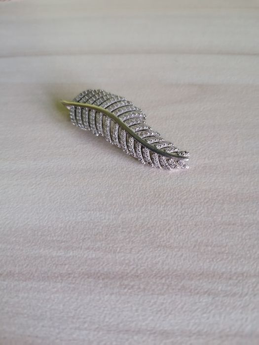 Сребърна  висулка перо