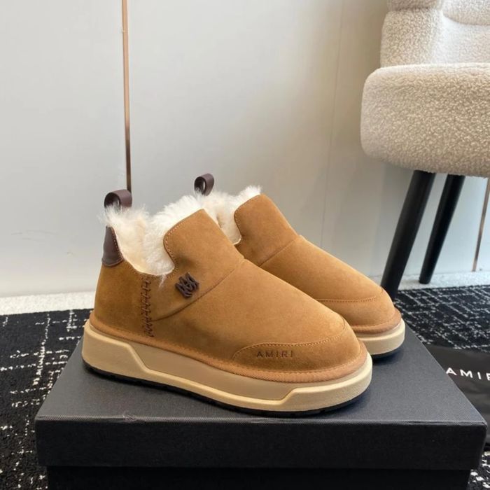 Amiri Shearling-Lined Suede Boots "Tan/Cognac"