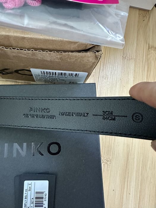 Чисто нови чанта и колан Pinko в черен цвят