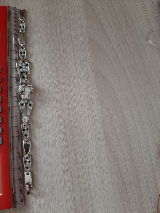 Браслет под серебро Пантера