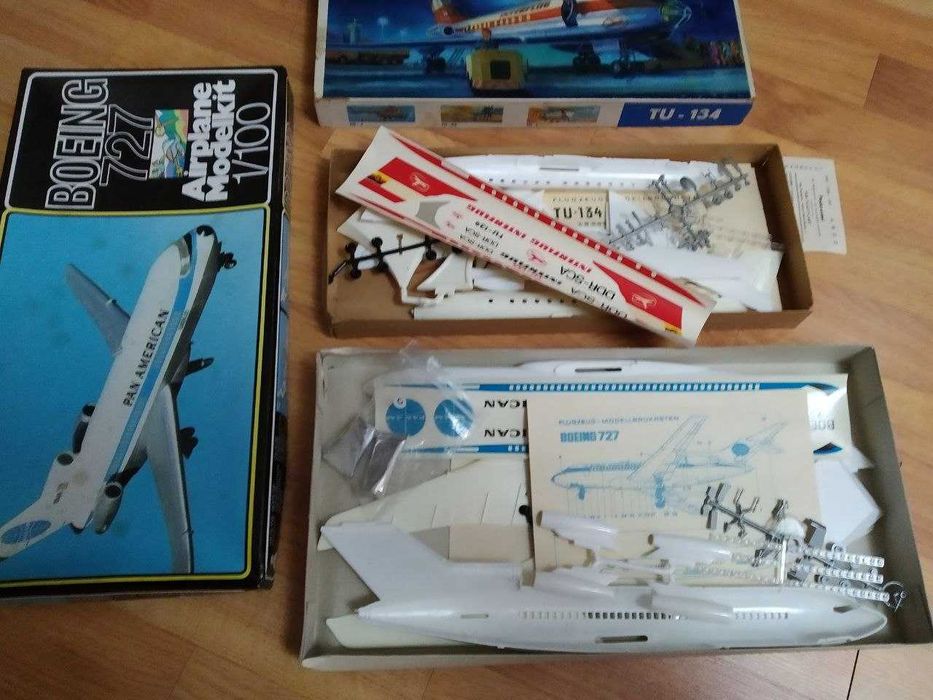 Сборные модели самолетов. 1:100.  ГДР. 1980-е.