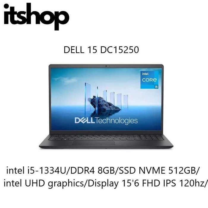 Dell 15 DC15250 i5-1334U/8/512/Display 15'6 FHD IPS