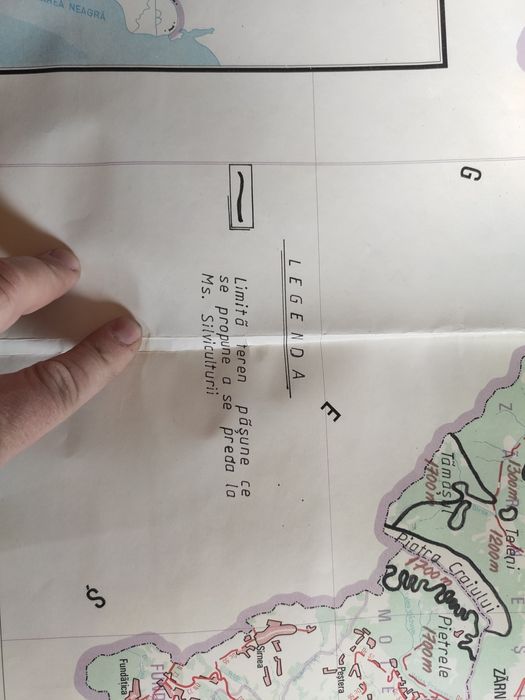 Harta veche judetul Brașov comunista 1981