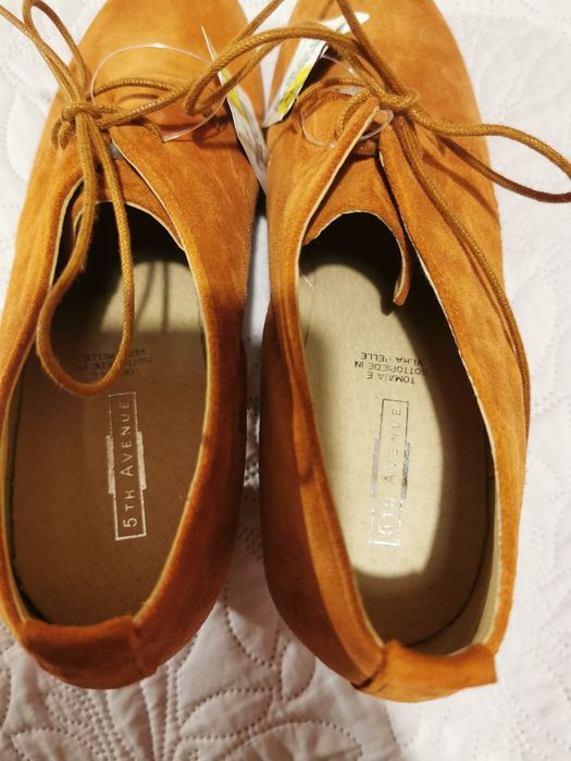 Дамски обувки на ток естествена кожа 38н-р