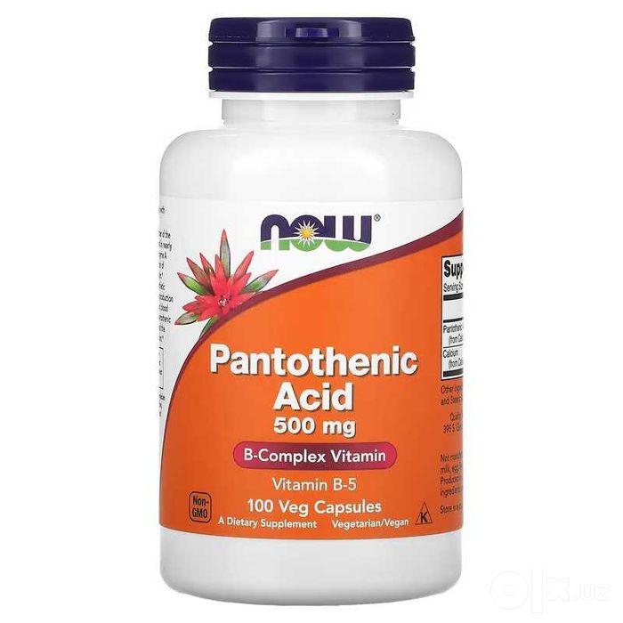 NOW Foods Pantothenic Acid пантотеновая кислота