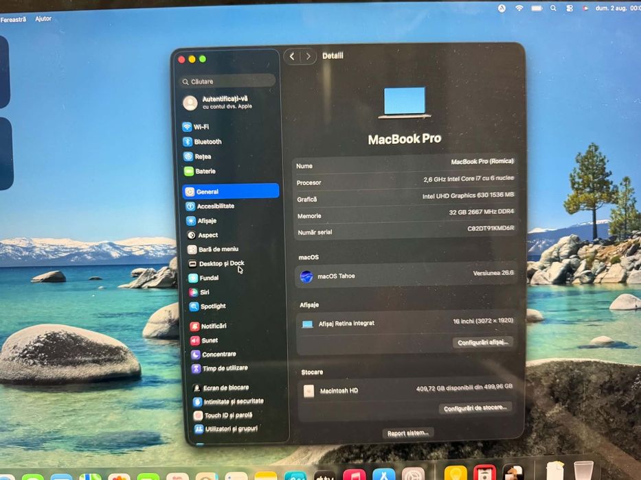 Mac Book Pro2019 500 gb 32 RAM 16.2 ecran