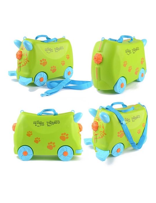 Детский чемодан trunki зеленый