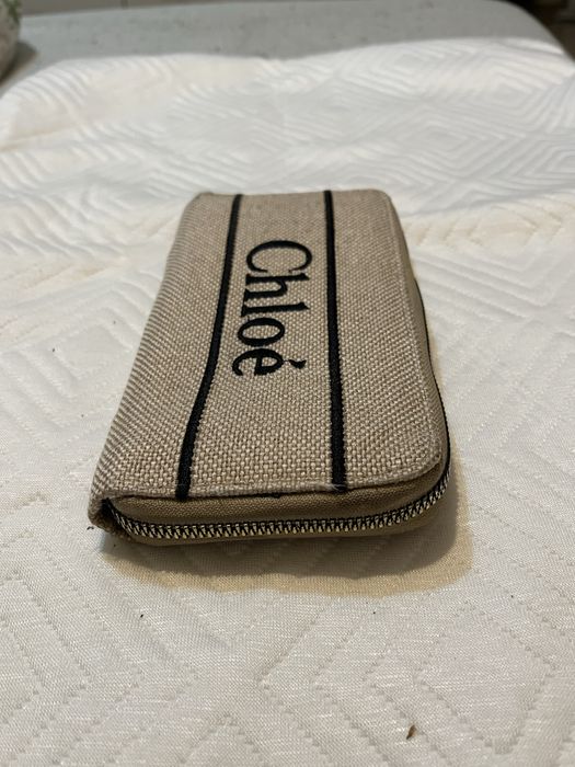 Portofel dama din panza 10x3x19 cm in stare foarte buna