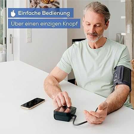 Апарат за имерване на кръвно налягане Beurer, BM 48 BT, Индикатор за риск, Откриване на аритмия, XL дисплей, Черен