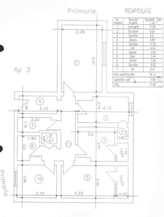 Apartament 4 camere de vânzare – Panciu | 35.000 €