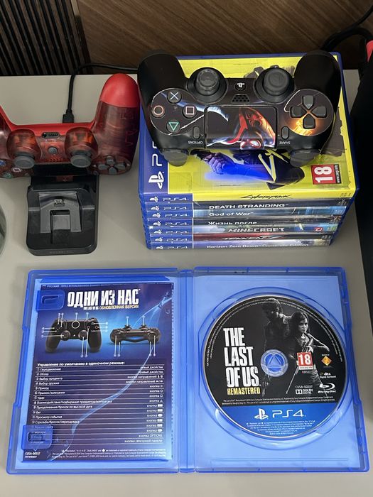 Продам PlayStation Pro 1TB 4K два геймпада + игры