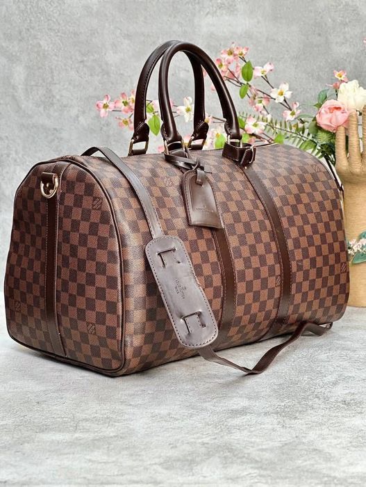 Geanta unisex Louis Vuitton voiaj, saculet, etichetă