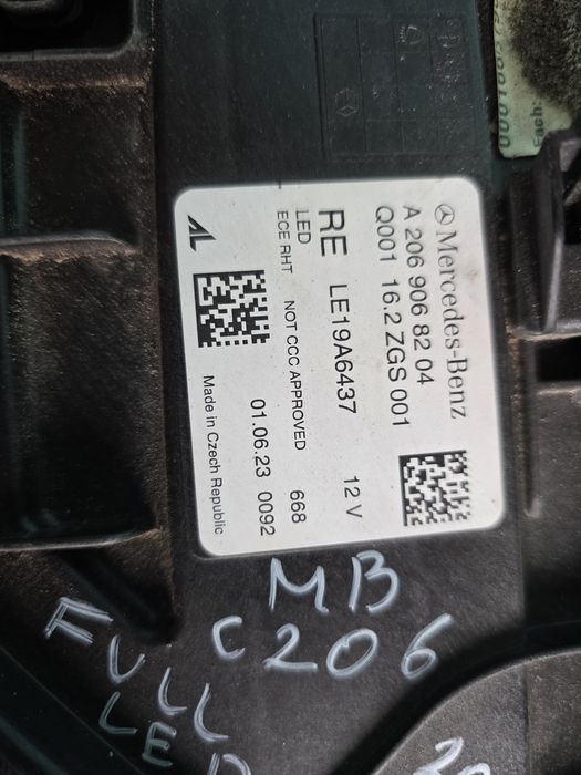 Mercedes benz C w206 full led 2023 десен фар 2бр.