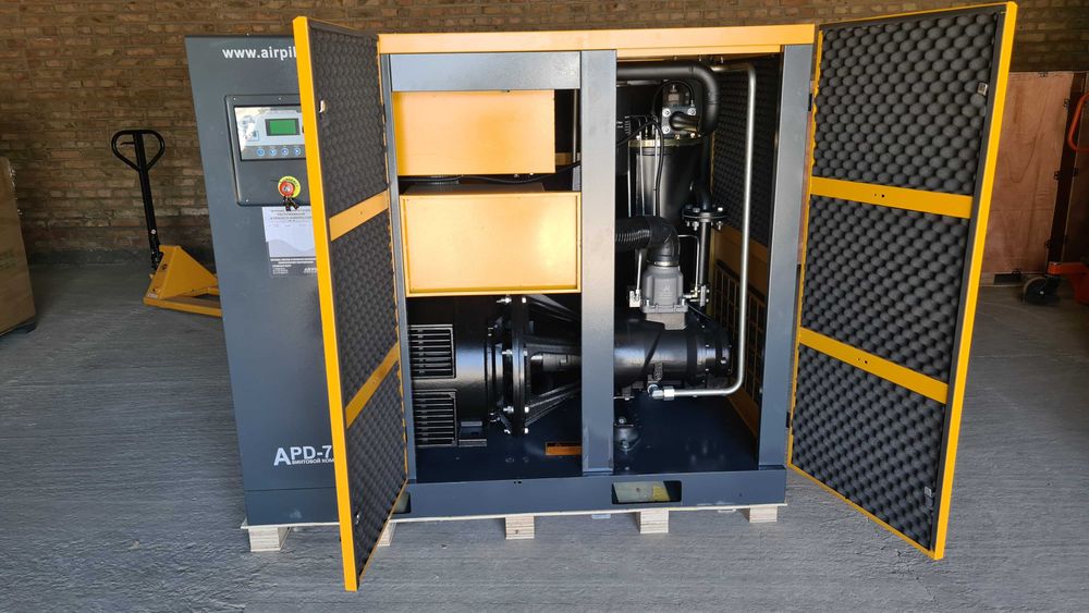 Винтовой компрессор APD-75A, -9,6 куб.м, 55кВт, AirPIK