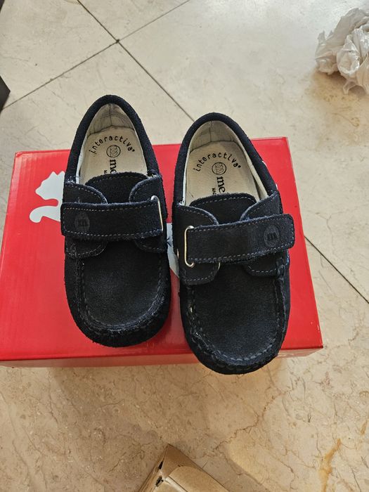 Pantofi Mocasini piele naturala băiat marimea 24, 25, NOI