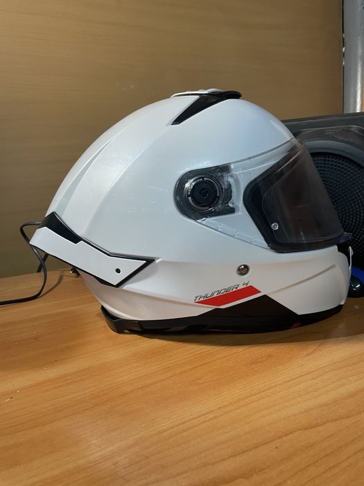 Мото каска в комплект с пинлок и комуникатор