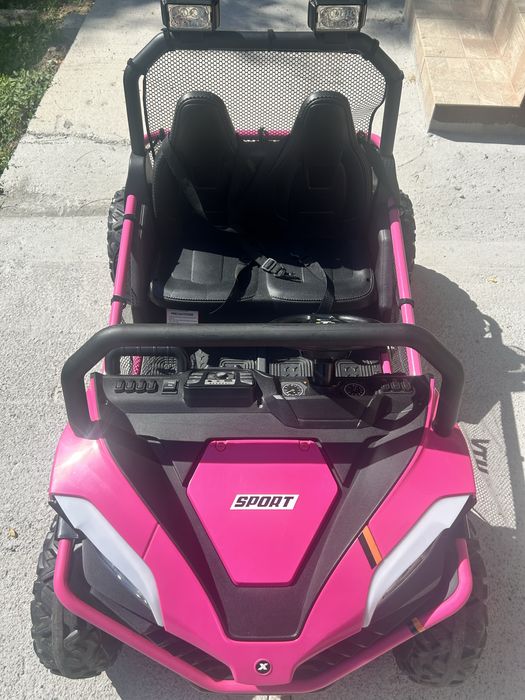 UTV electric pentru 2 copii Dune-buggy, 4x4, 200 V, 12V roz