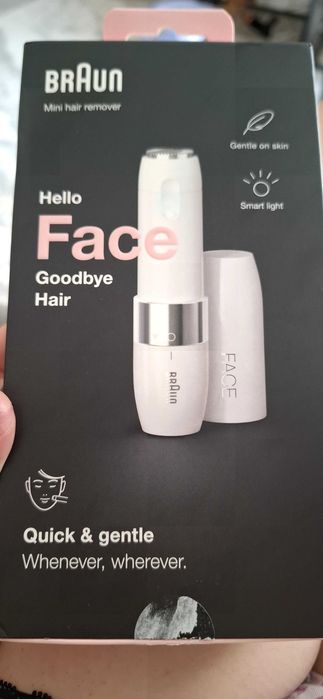 Мини апарат за епилация на лицето Braun FACE FS1000, На батерии, Бял