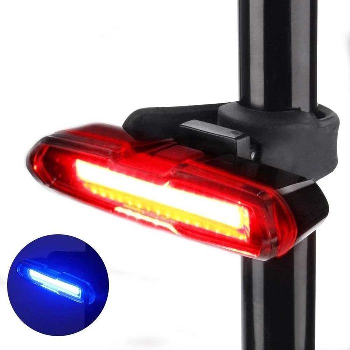 Lumini spate casca stop LED incarcare USB pt bicicleta, trotineta