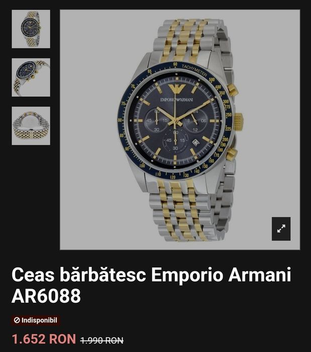 Ceas barbatesc EMPORIO
ARMANI AR6088