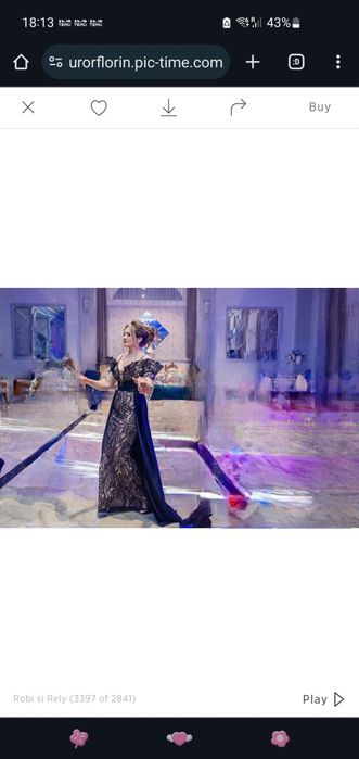 Rochie de ocazie cu trena detasabila