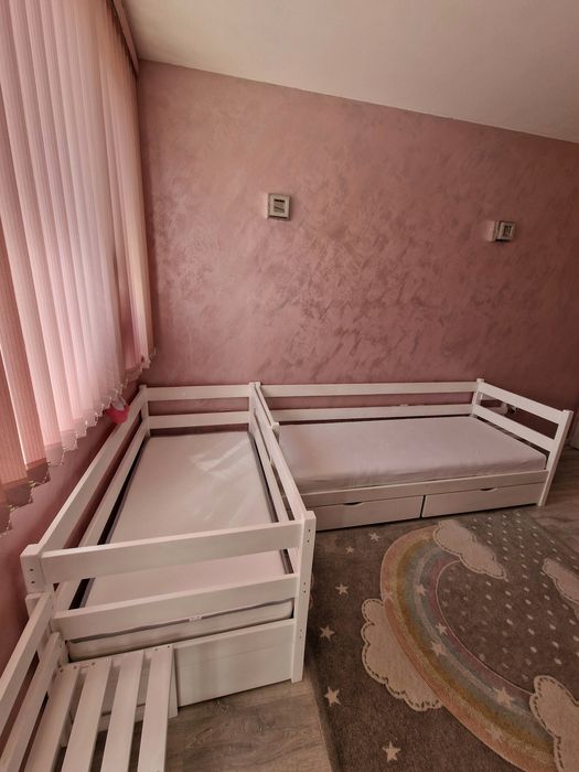 Детски ъглови легла, масив
