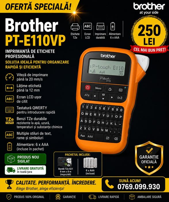 Brother PT-E110VP | Sigilat | Livrare gratuita