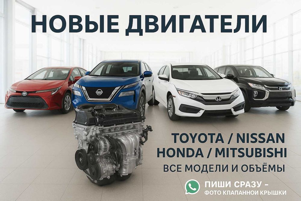Двигатели Toyota / Nissan / Honda / Mitsubishi – новые, с гарантией!