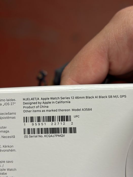 Apple watch seria 12 GPS  black 46 mm
