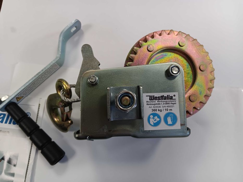ръчна лебедка Westfalia Германия до 360 кг, 10 м, високо качество