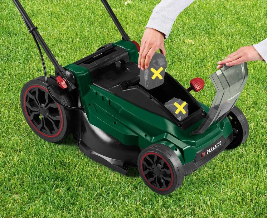 Нова Акумулаторна косачка 40V Parkside Безчетков мотор