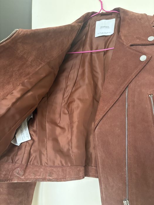 Дамско кожено яке Mango