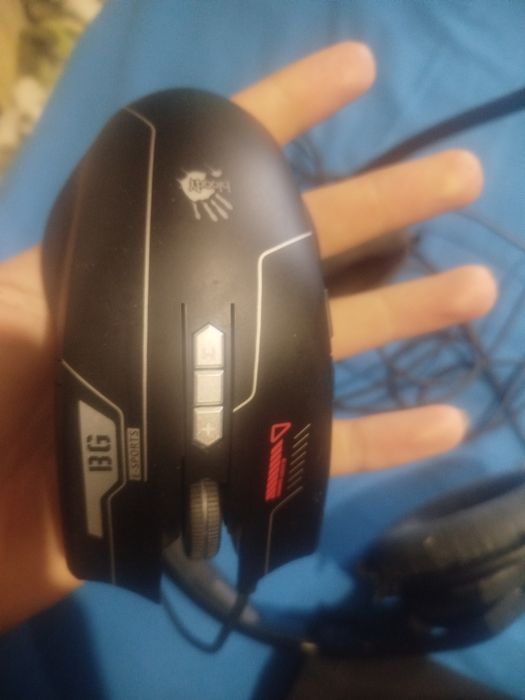 Мышка от блади с наушниками hyper x