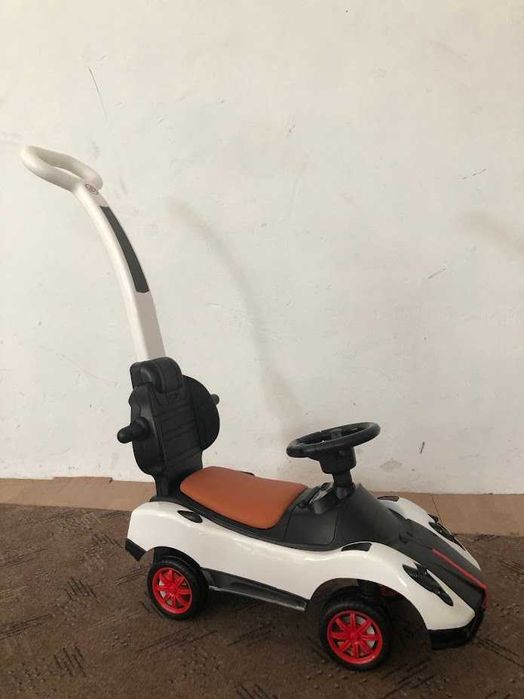 Masinuta copii si bebe, 3in1, cu melodii, maner de impins pentru parinti, bara de protectie, design modern si copertina