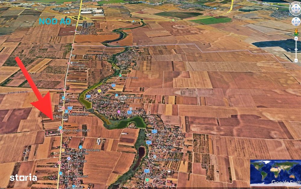 Lot casa Frumusani 500 mp – Orasti. Locatie exceptionala!