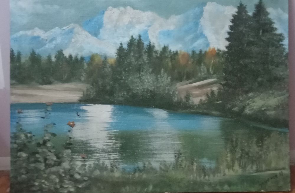 Пейзаж на холсте