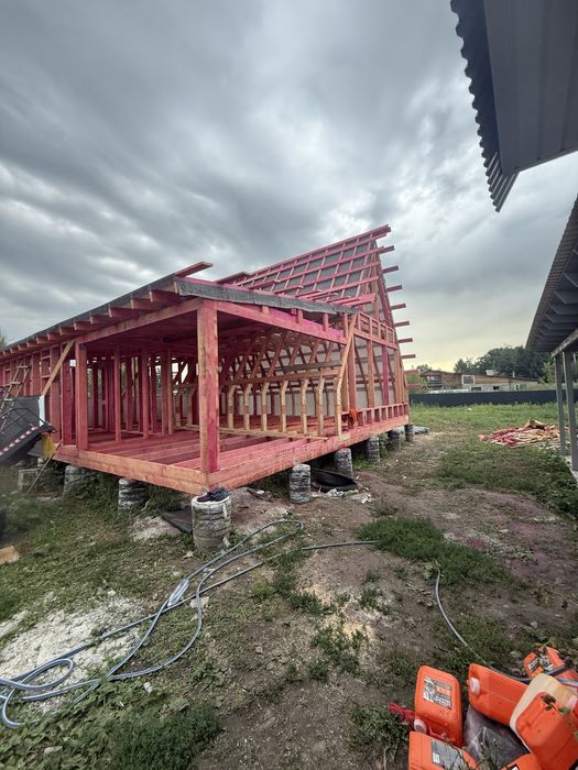 Кровельные работы, крыша, каркасные дома, дом А-фрейм, мягкая кровля