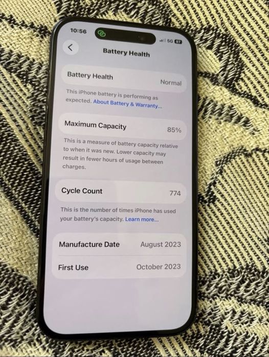 iphone 15 с проблеми 128gb 85% батерия