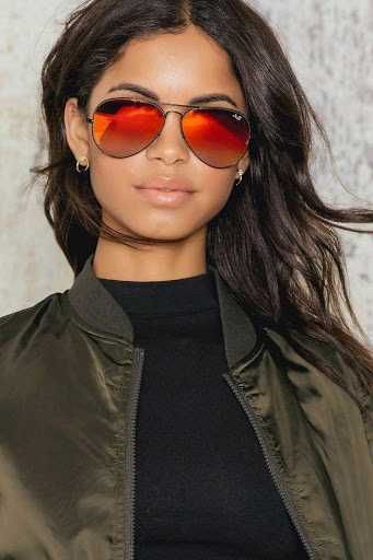 Ochelari de soare RB Aviator RB3025 167 portocaliu/mov oglinda
