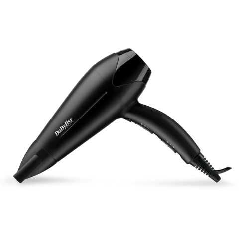 Uscator de par BaByliss D563DE, 2100W, 2 viteze, 3 trepte de temperatura, 2 accesorii: difuzor, concentrator, Tehnologie Ceramica, Negru